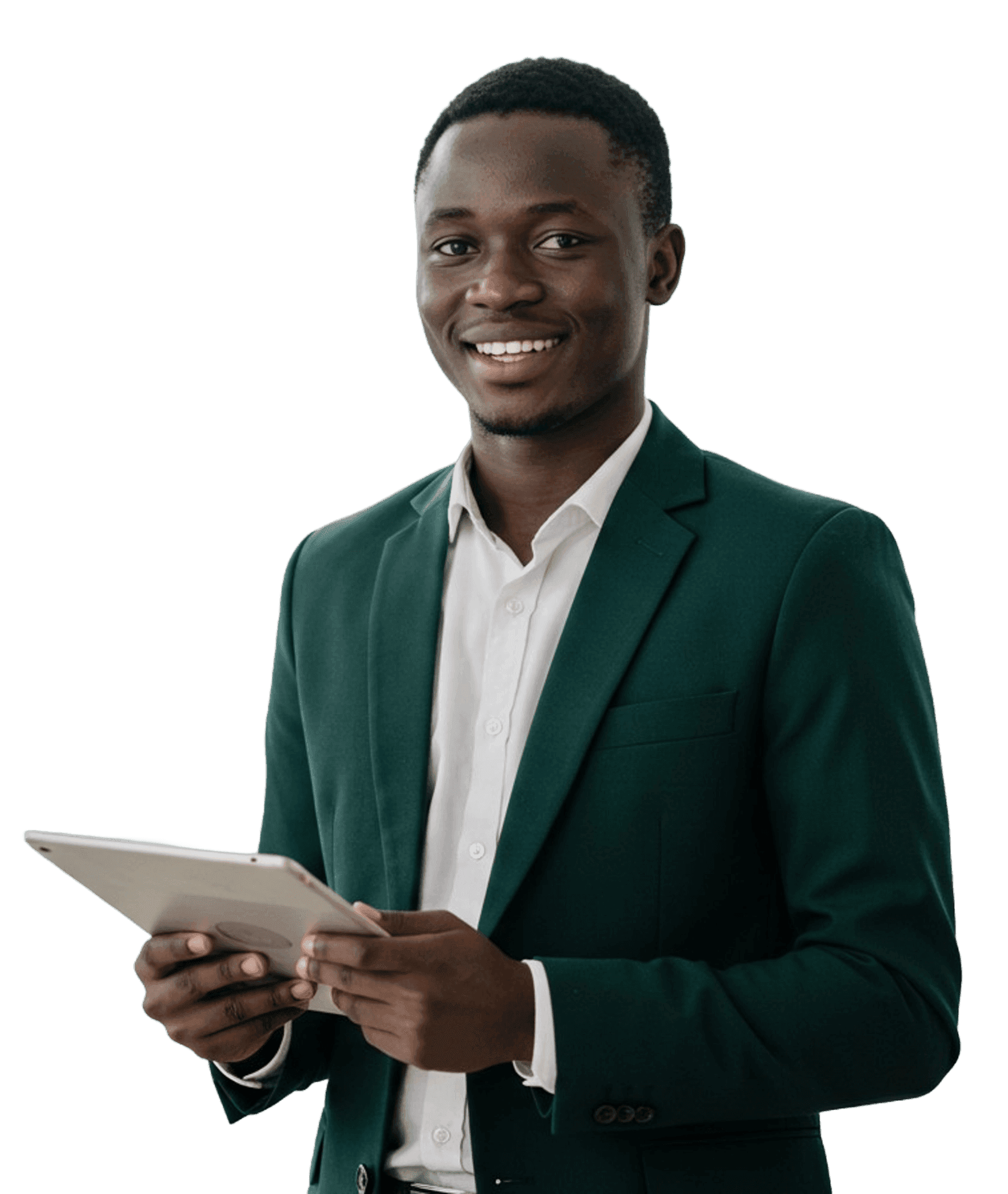 African entrepreneur working on laptop